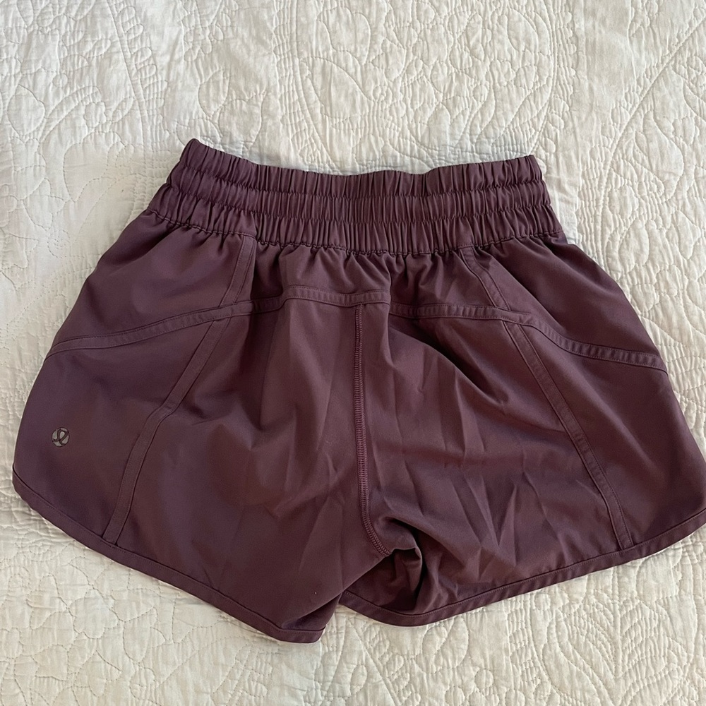 Lilac Lululemon shorts.